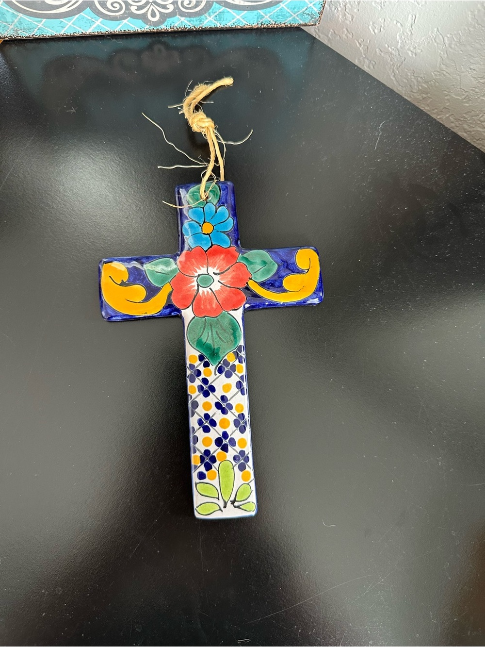 Terracotta Painted Cross